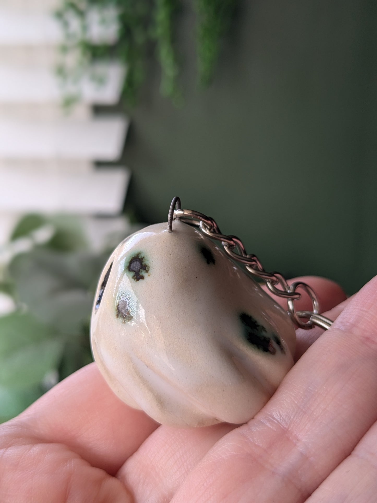 Green Jasper keyring