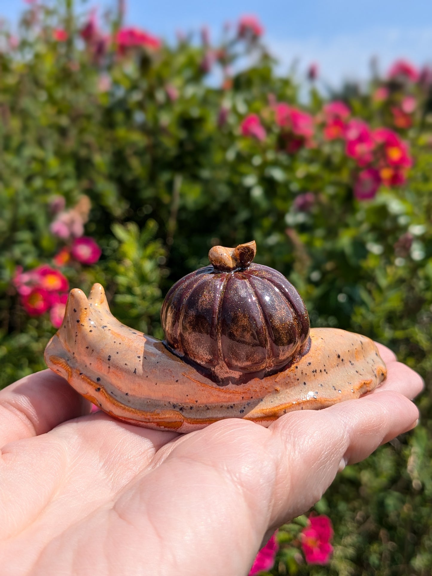 Ceramic pumpkin snail š Spiced Amulet