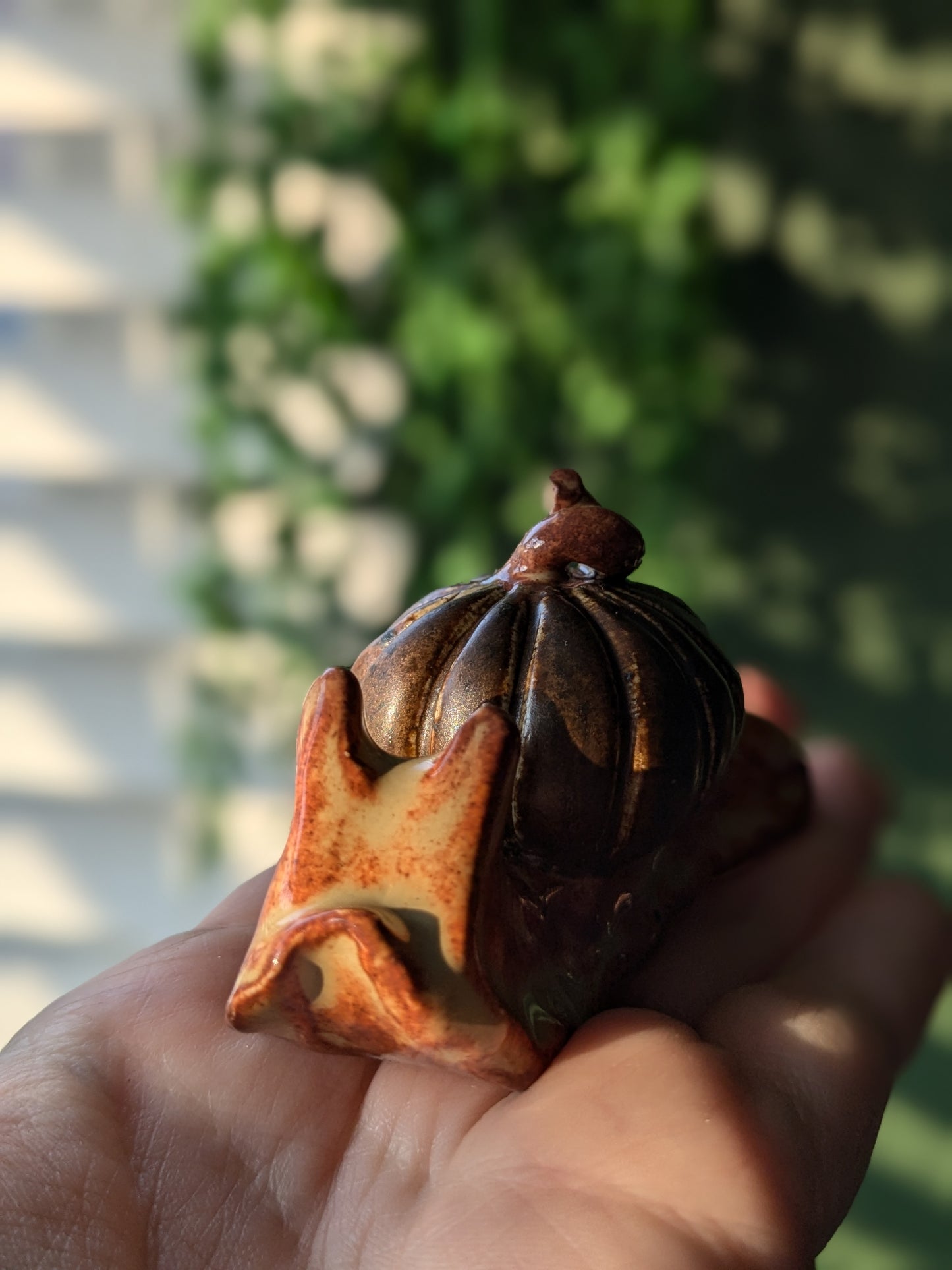 Ceramic pumpkin snail š Cinnamon Ore