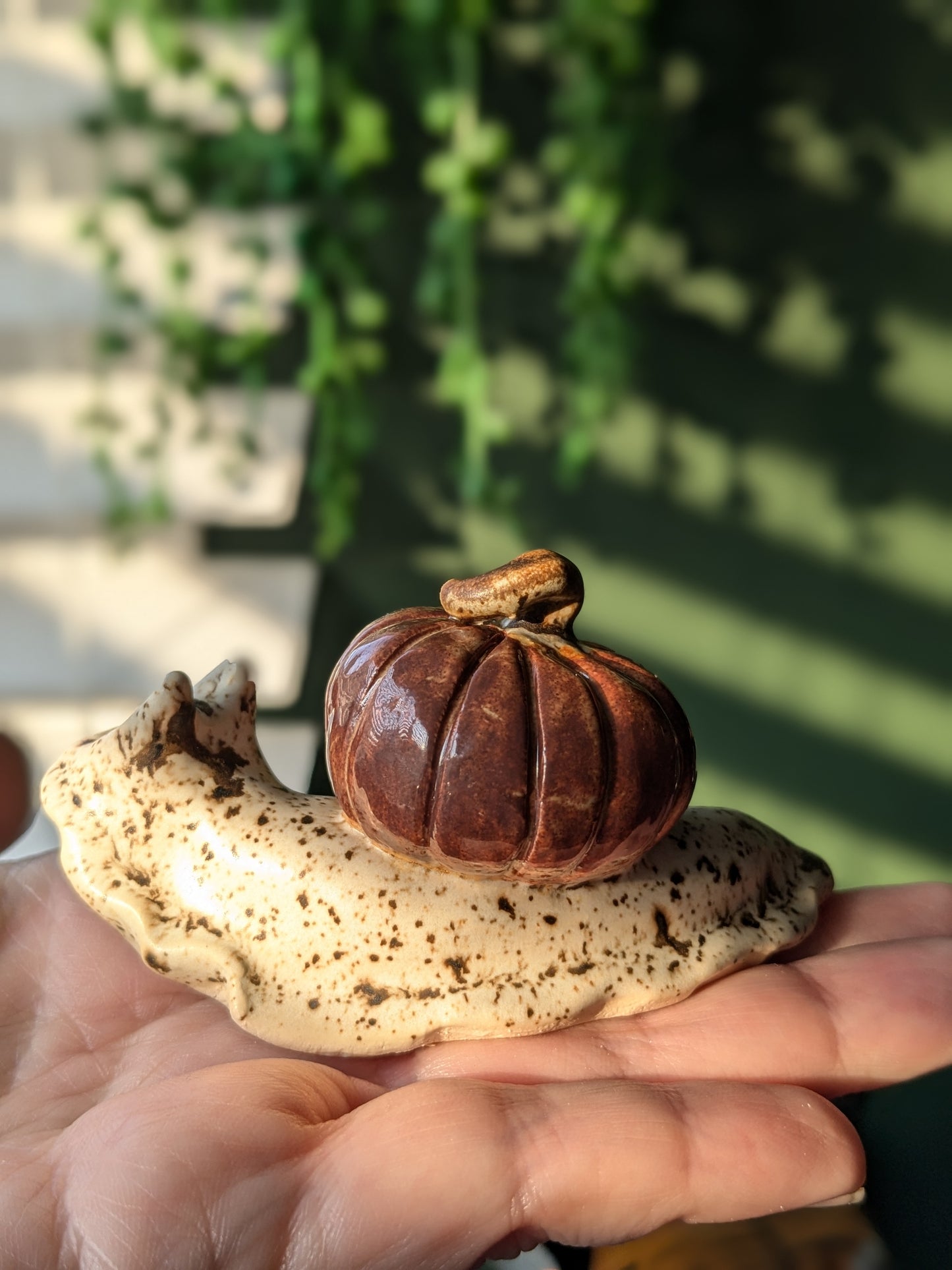Ceramic pumpkin snail š Spiced Birch