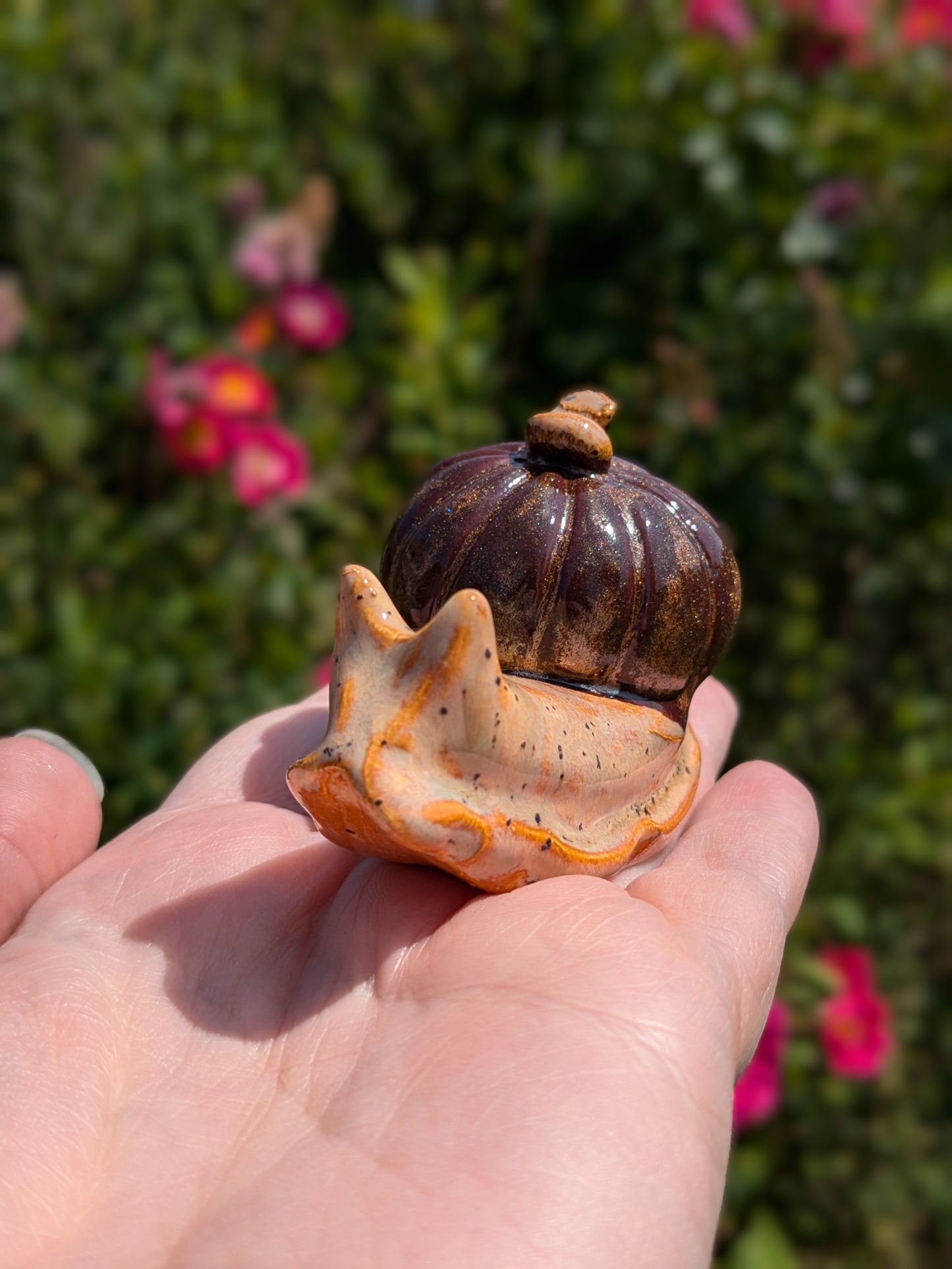 Ceramic pumpkin snail š Spiced Amulet