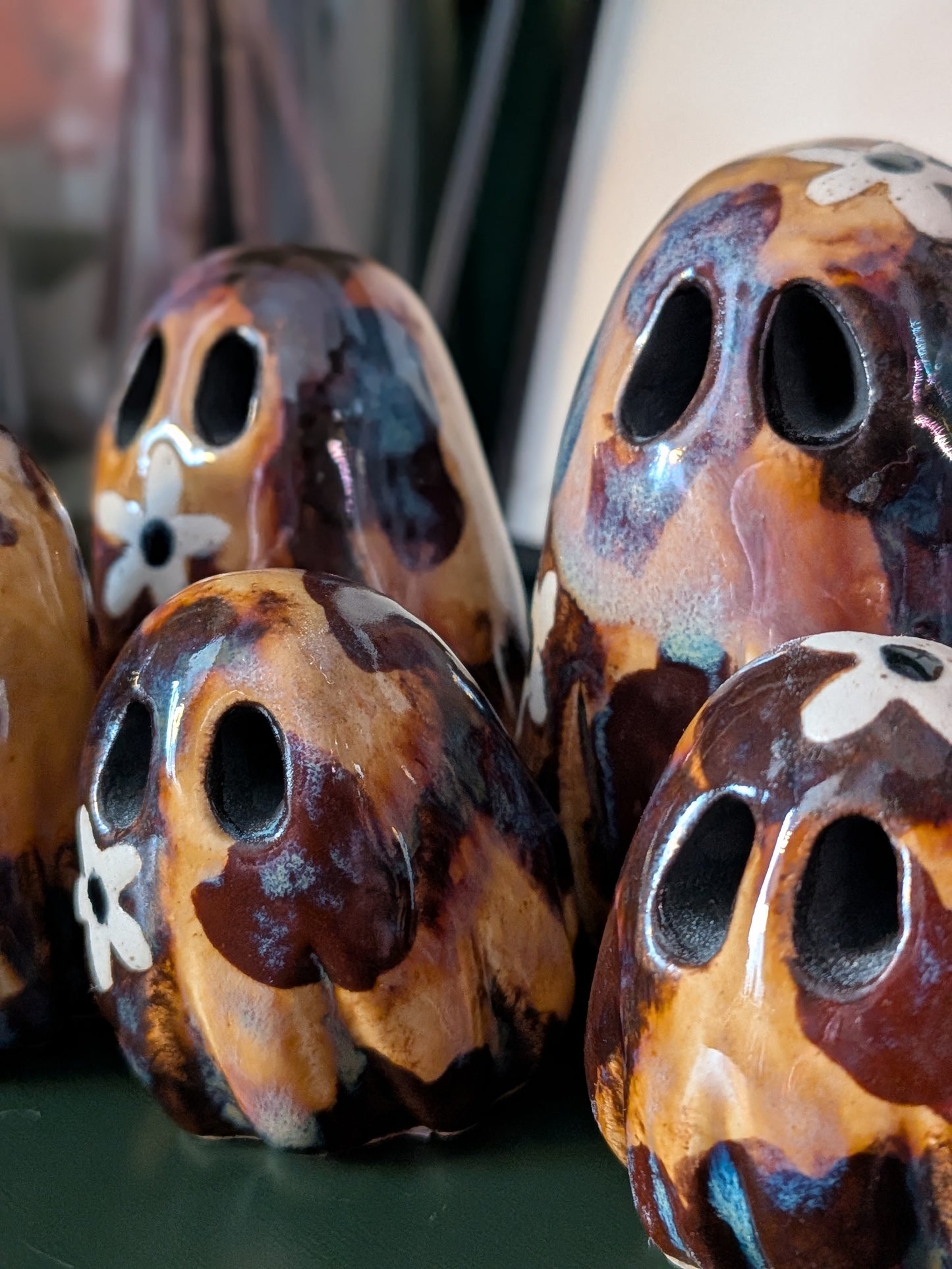 Tortoise shell with daisy detail