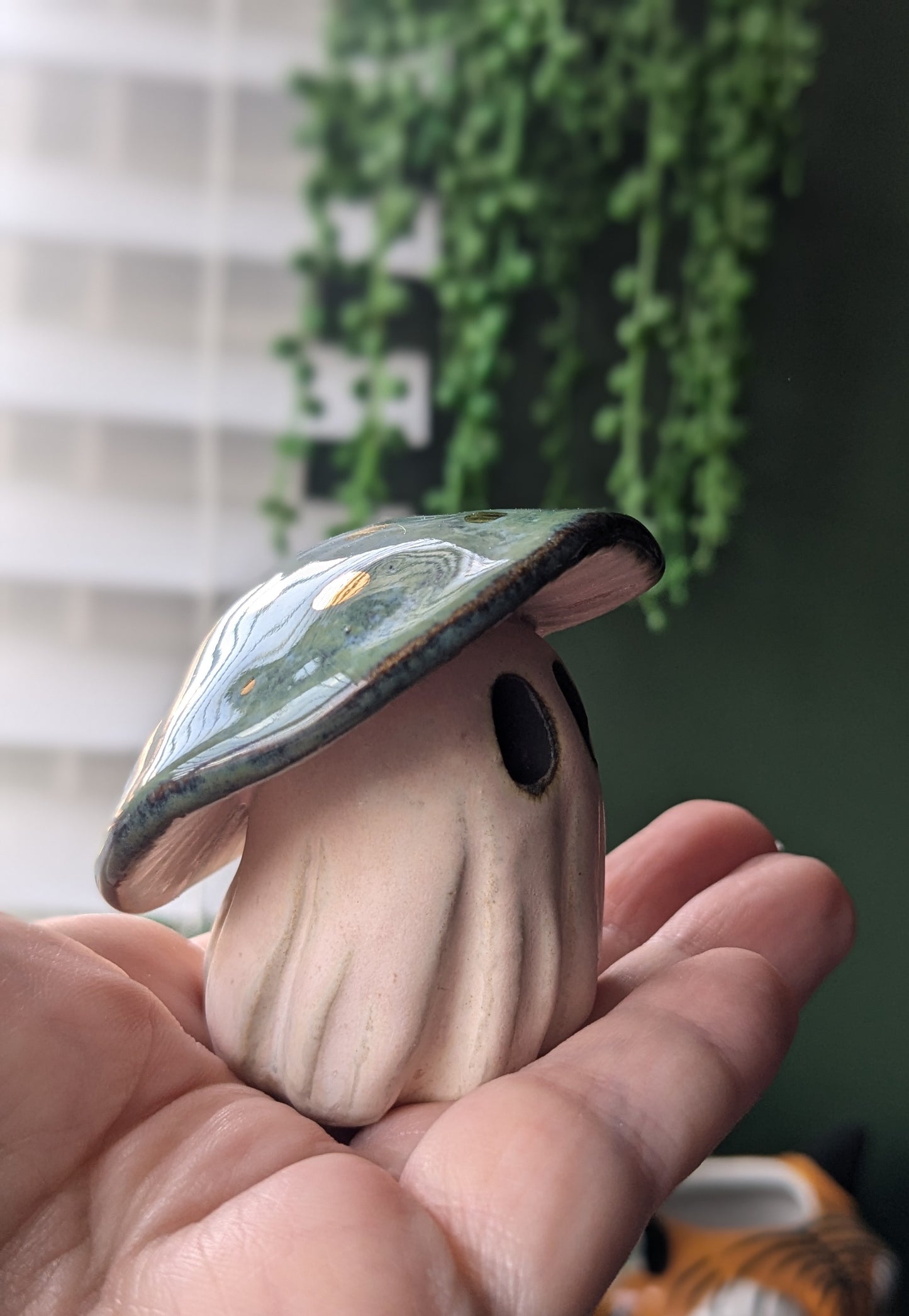 Stone Denim mushroom ghost with 24karat golden spots