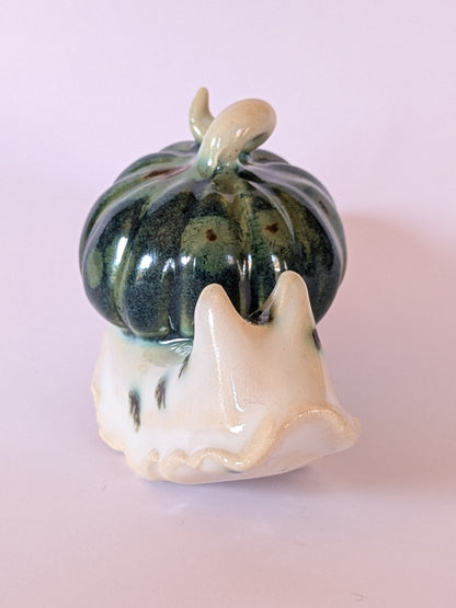 Ceramic pumpkin snail 🐌 Mossmilk