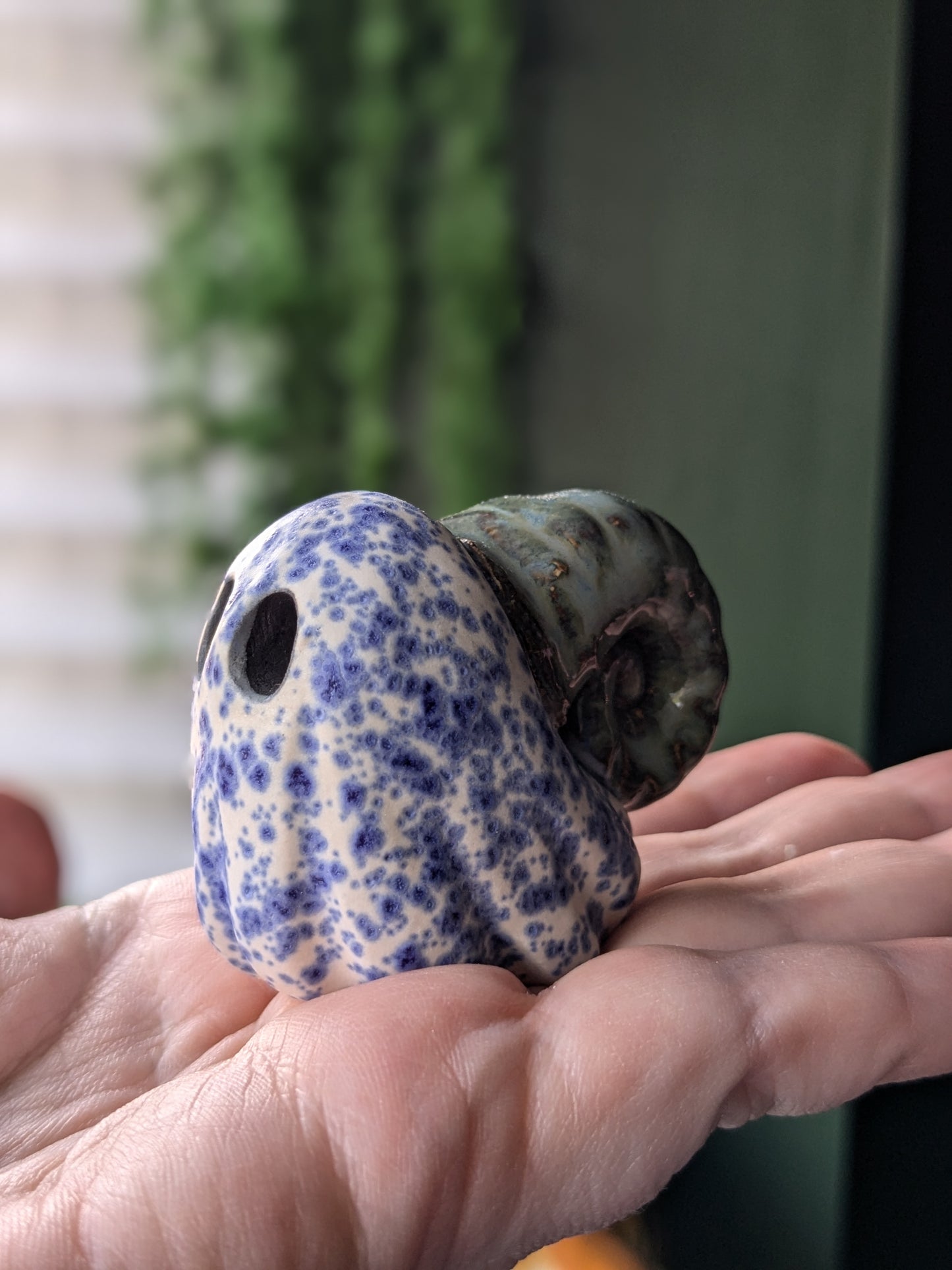 Speckled blue ghost snail