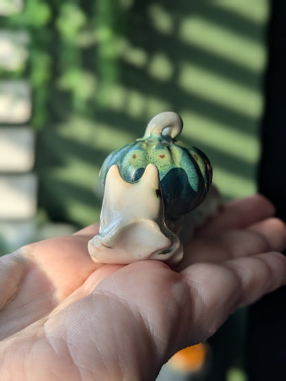 Ceramic pumpkin snail 🐌 Mossmilk