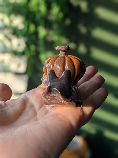 Ceramic pumpkin snail 🐌 Maple smoke