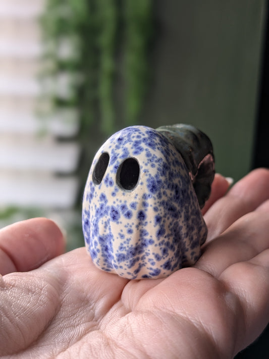 Speckled blue ghost snail
