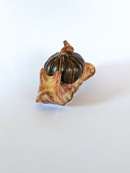Ceramic pumpkin snail 🐌 Cinnamon Ore