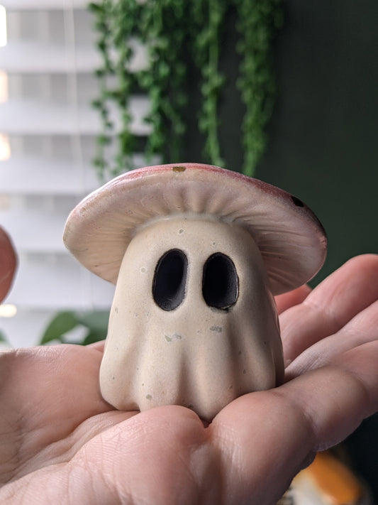 Pink mushroom ghost with 24karat golden spots