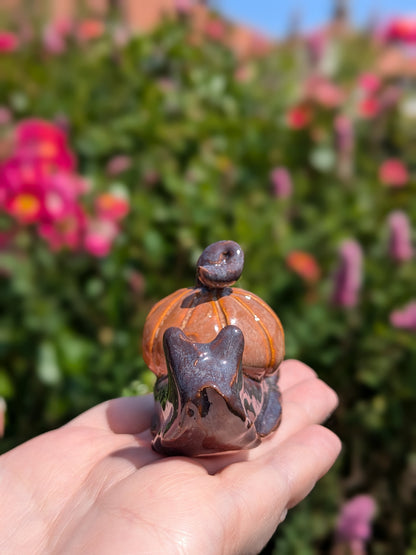 Ceramic pumpkin snail 🐌 Maple smoke